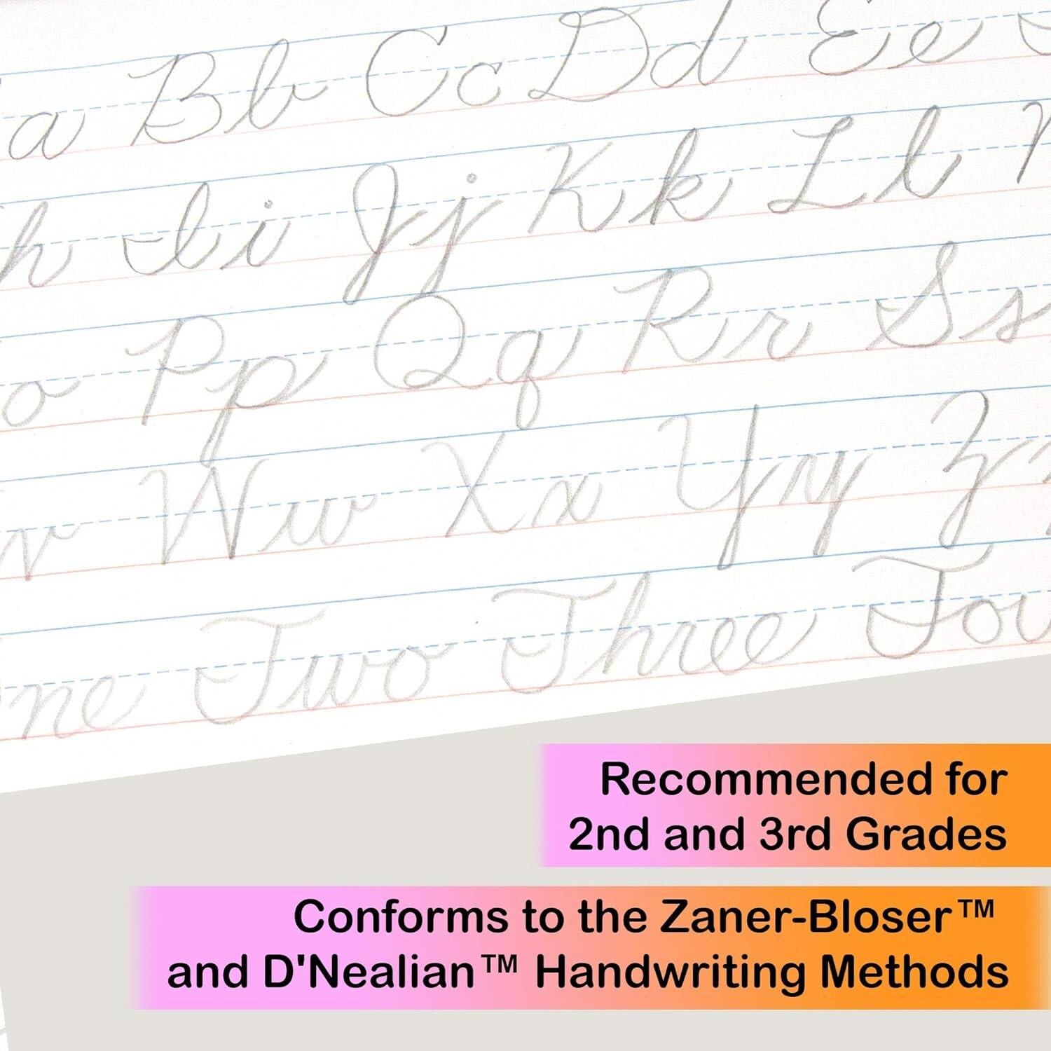 3 Practice Cursive Hand Writing Pad Book Learn to Write Workbook 2nd-3rd Grades