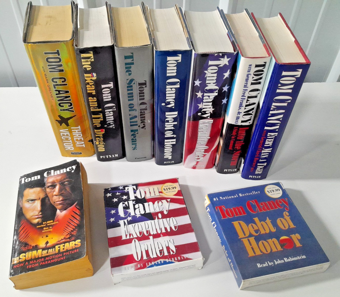 Lot of 10 – Tom Clancy Hardcover, Paperback, Audio Book Collection – Jack Ryan